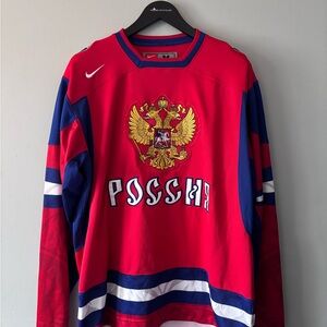 Vintage Nike team Russia hockey jersey